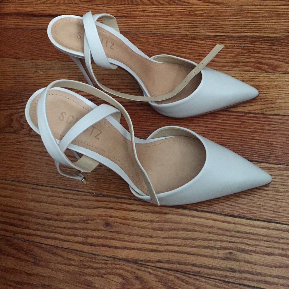 SCHUTZ White Pointed-Toe Sandals - Picture 5 of 6
